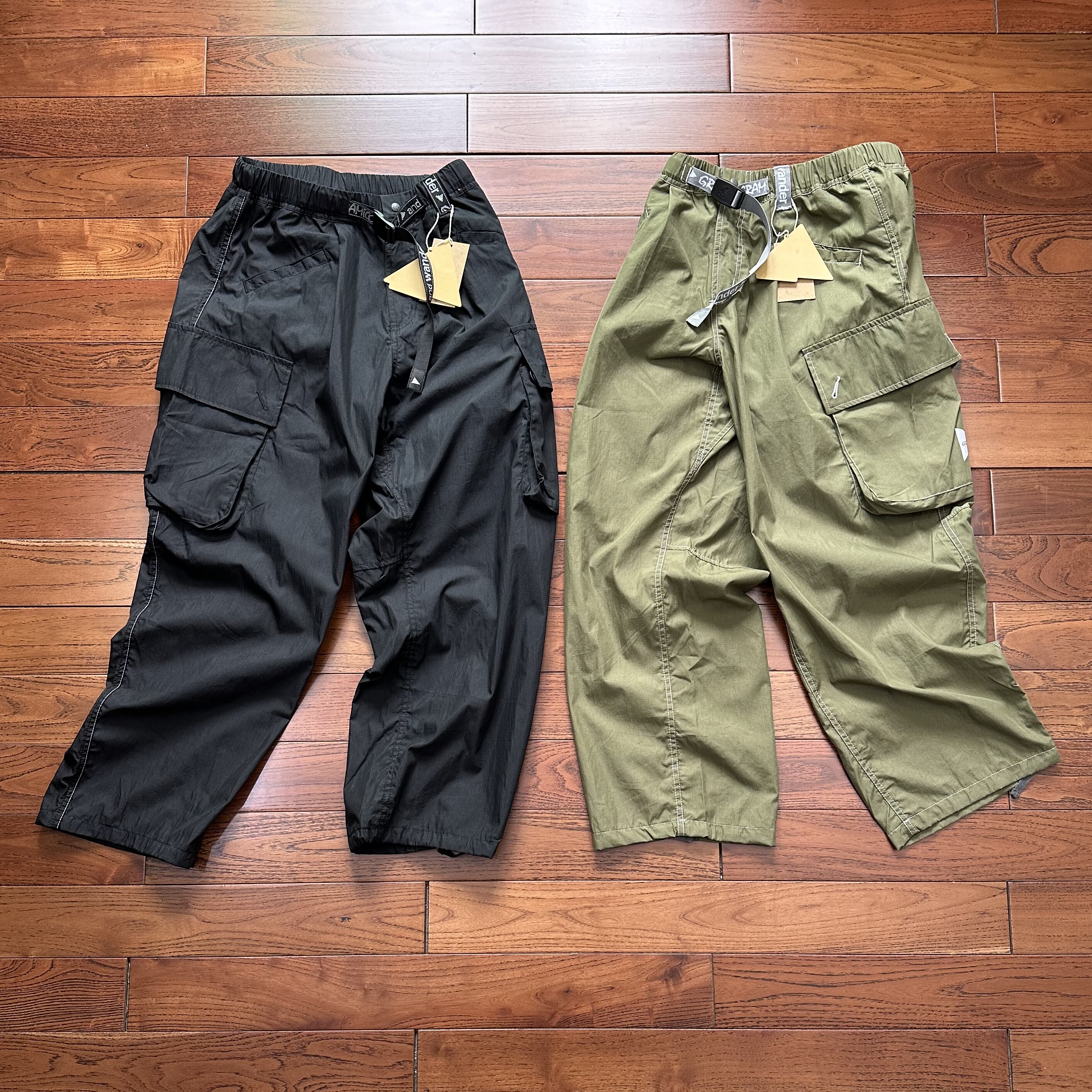 日系AND WADER  WIDE PANT 联名户外登山 男女款防撕裂工装裤长裤