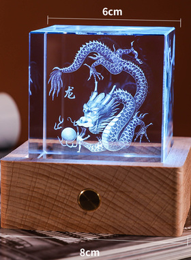 人造水晶祝福中国风桌面摆件生肖