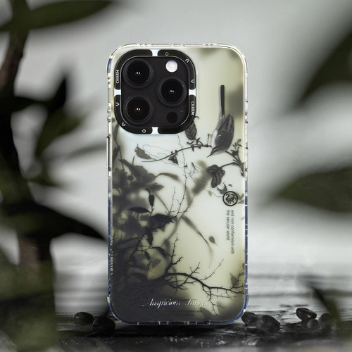 日秀 苹果15pro 16promax手机壳iphone1413pro华为mate60prop70pro+中国风国潮水墨画鸟双层图案磁吸防摔男女