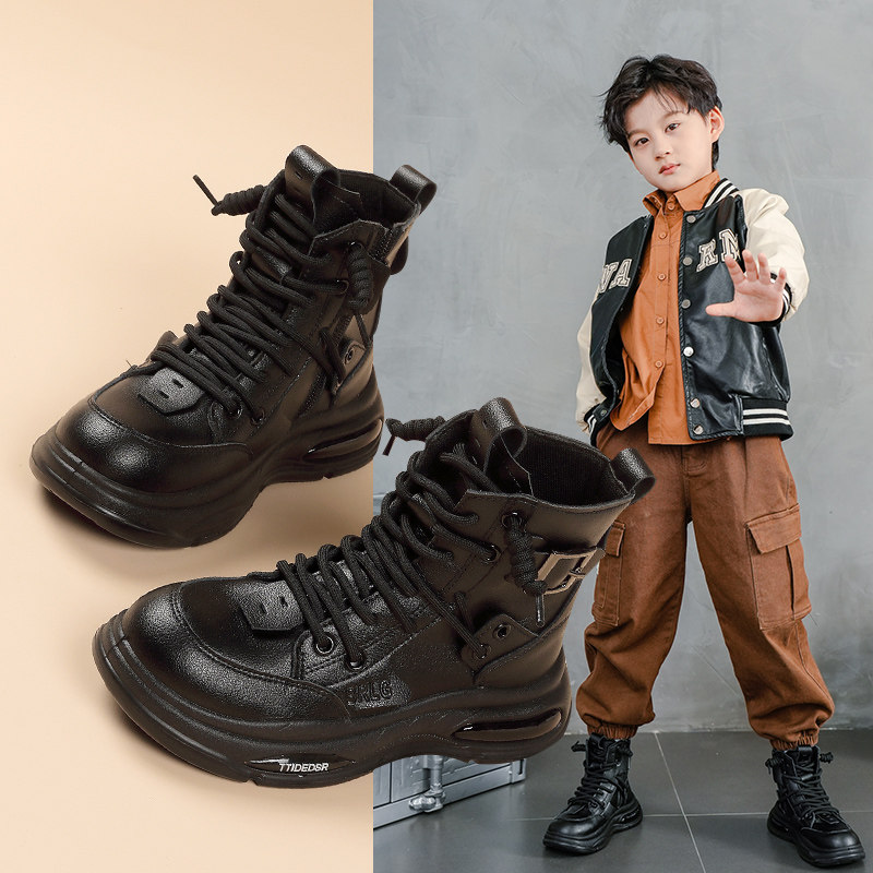 女童马丁靴2025新款冬季二棉儿童加绒加厚中大童保暖男童雪地棉鞋