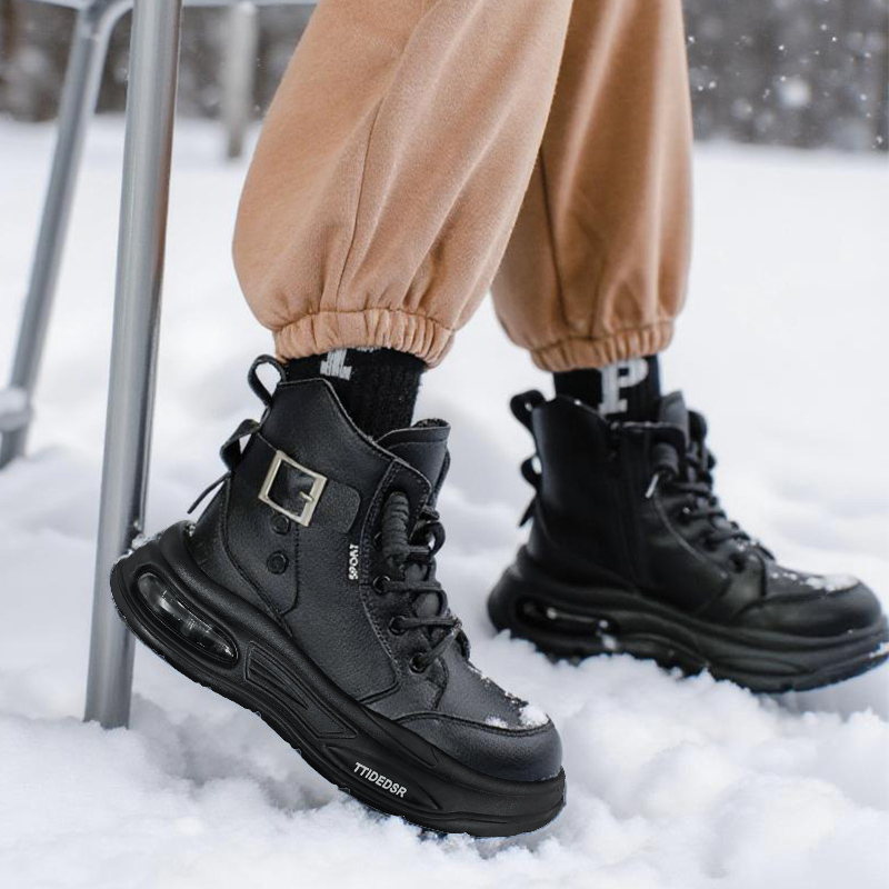 儿童马丁靴真皮加绒保暖防水棉鞋