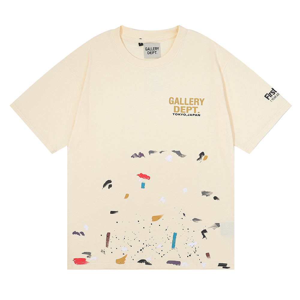 thumbnail for GALLERY DEPT TOKYO JAPAN ink splash print T-shirt summer loose casual men and women couple short sleeves