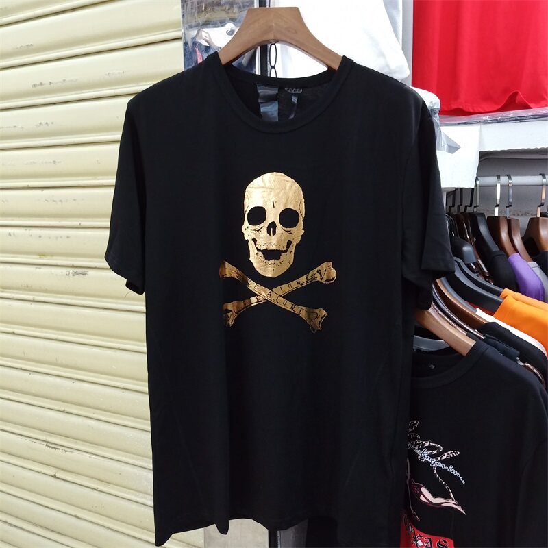 ASAP ROCKY同款VLONE万圣节限定款烫金骷髅头男女宽松BF短袖T恤衫|ruв категории Мужская одежда, футболка - от Buy2taobao.com для оказания профессиональной услуги покупки агента Taobao