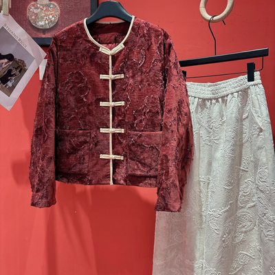 LC氛围感优雅气质国风盘扣里夹棉保暖棉服外套YS2-xx7724