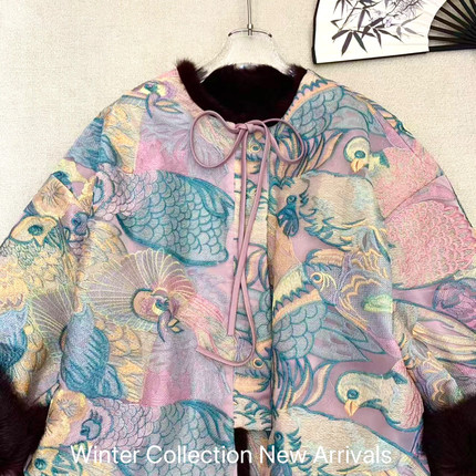 LC冬上新重磅双面穿兔毛短外套（含70真丝）ys-3226