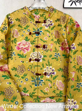 LC26年早春重工繁花盘扣织金复古提花短外套（含70真丝）ys-33