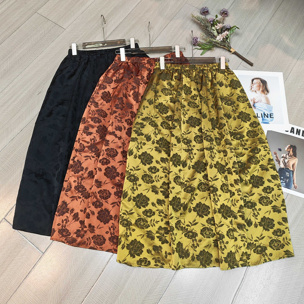 LC-松紧腰花苞半裙采用带有光泽感的提花面料半身裙zl--779281C,女装/女士精品,半身裙,淘宝优惠券,粉丝福利购,淘宝优惠卷