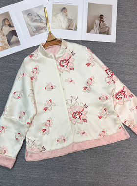 LC26年早春新中式刺绣时尚百搭显瘦短外套XQM124