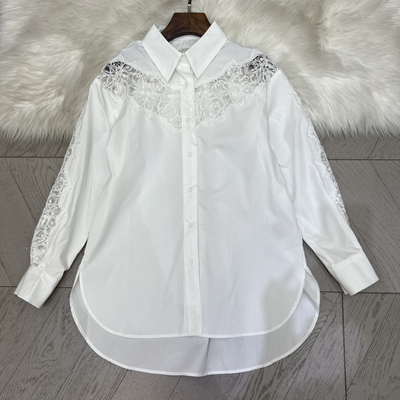 LC-镂空刺绣衬衫毫不费力的高级感焊在了身上衬衫A9929