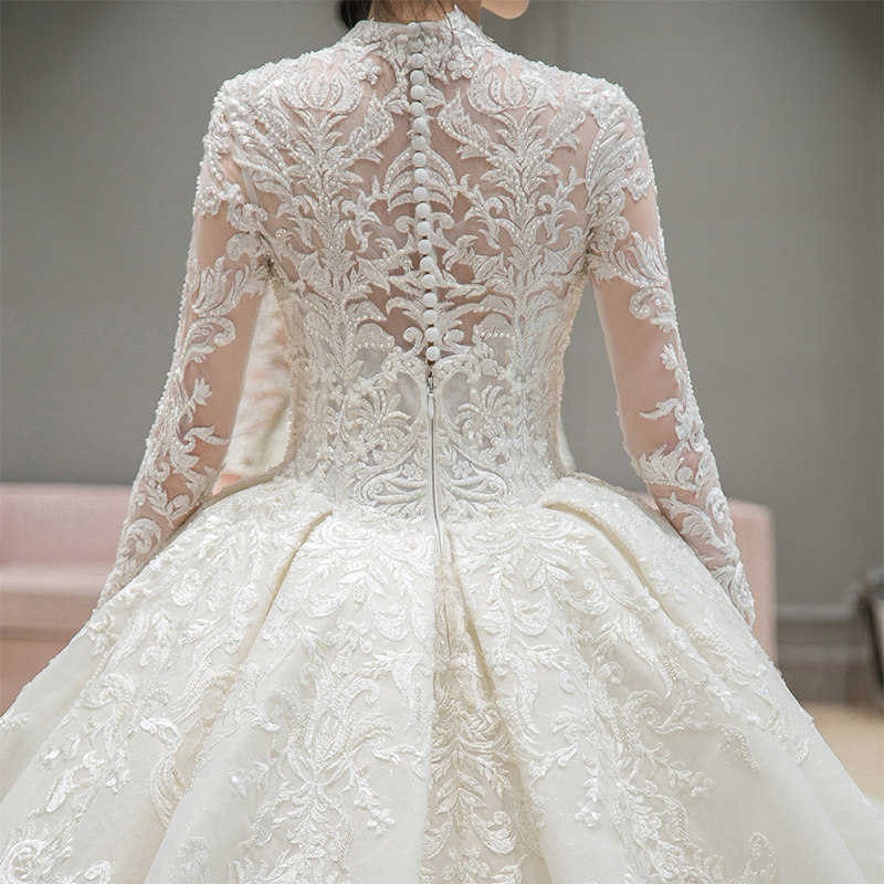 主婚纱礼服2019新款新娘女森系超仙梦幻小个子2020拖尾豪华奢侈