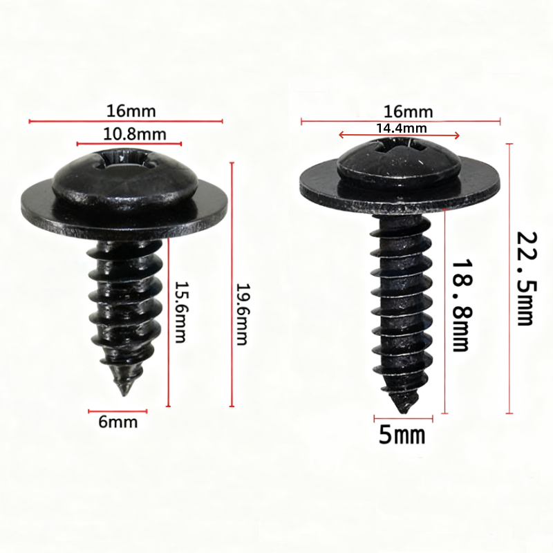 通用车型汽车挡泥板螺丝叶子板保险杠内衬卡扣固定自攻螺丝钉防锈