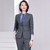 西服套裤 商务正装 一粒扣高端免烫哔叽料银行政工作服 套装 男女西装