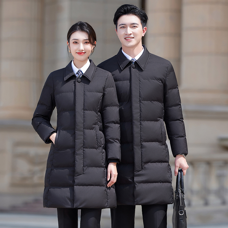 高档男女羽绒棉工作服厚保暖棉衣