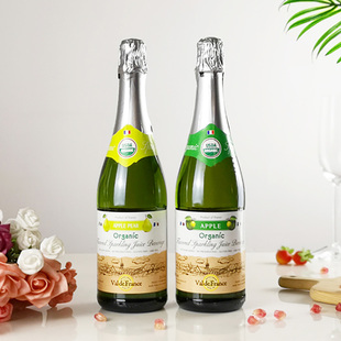 法国进口沃迪安苹果香梨无醇起泡酒女士婚庆聚会气泡酒无酒精苹果