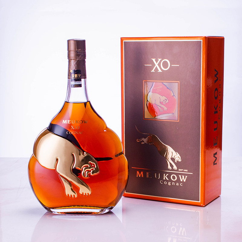 法国原瓶进口墨高 meukow 2斤墨高xo  干邑白兰地 洋酒礼盒装