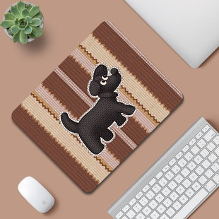 创意2025鼠标垫男女生办公笔记本电脑键盘垫针织小狗可定制防滑垫