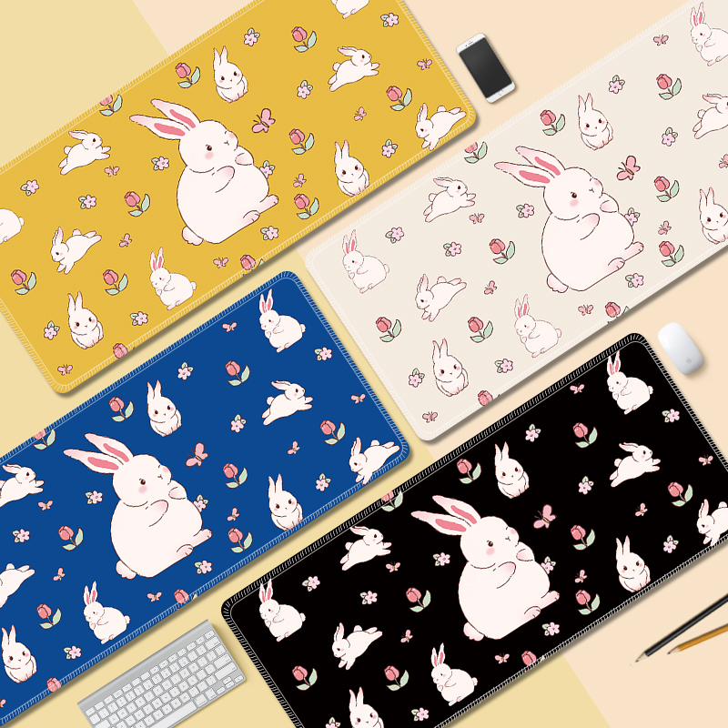 简约卡通鼠标垫加厚锁边桌垫