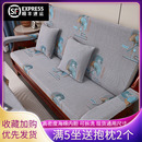 实木沙发坐垫带靠背联邦椅子三人老式 连体海绵沙发垫加高密可拆洗