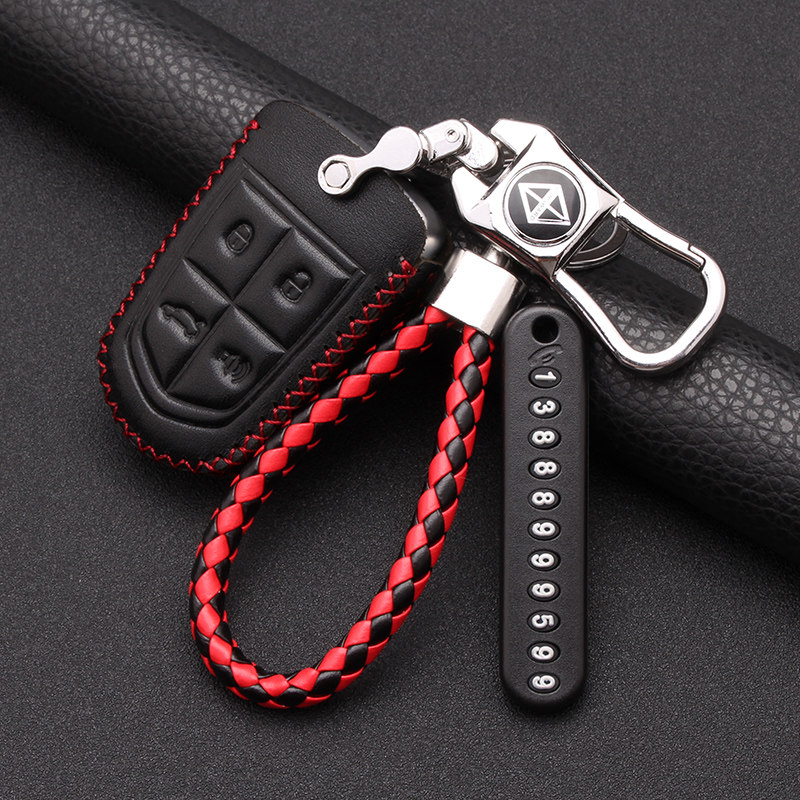 宝沃BX6 BX5 BX7 BXi7 BX3 汽车真皮钥匙包 专用宝沃遥控保护套扣 - 封面