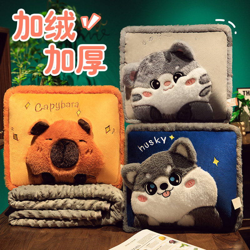 抱枕被子两用折叠毯子二合一办公室加厚车载靠枕汽车靠垫午睡枕头,居家布艺,抱枕被,淘宝优惠券,粉丝福利购,淘宝优惠卷