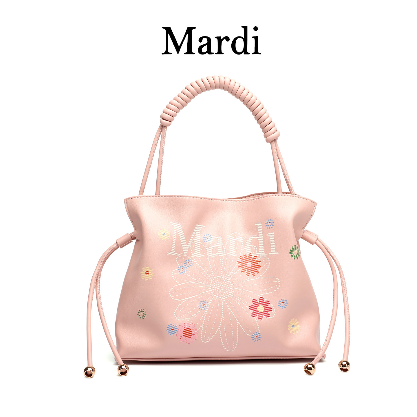 【MARDI官方】大容量手提包小清新多巴胺小雏菊抽绳托特包女ins风