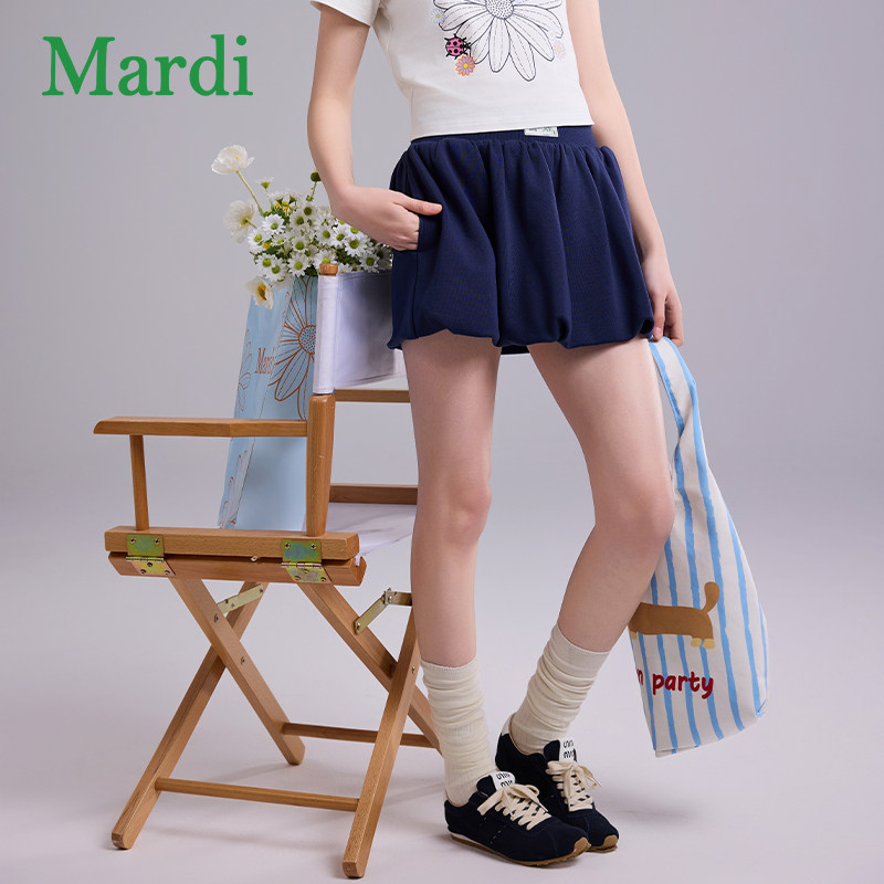 MARDI官方正品花苞蓬蓬裙低腰法式A字短裙新款百搭显瘦打底裤裙夏