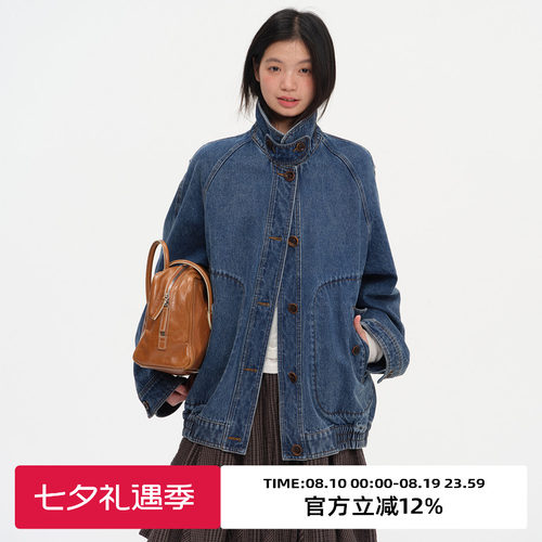 复古宽松休闲廓形感牛仔外套