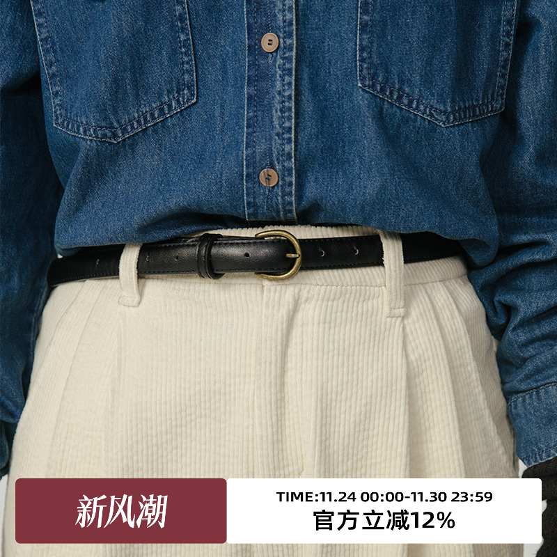 omont蛋挞家休闲针扣做旧感pu