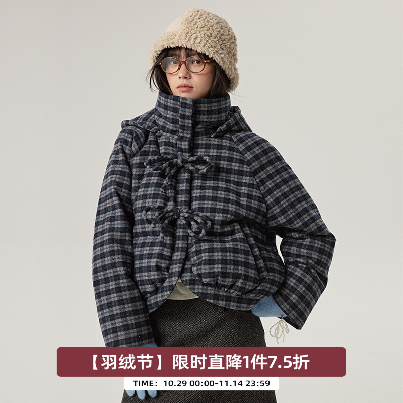 omont蛋挞家短款羽绒服