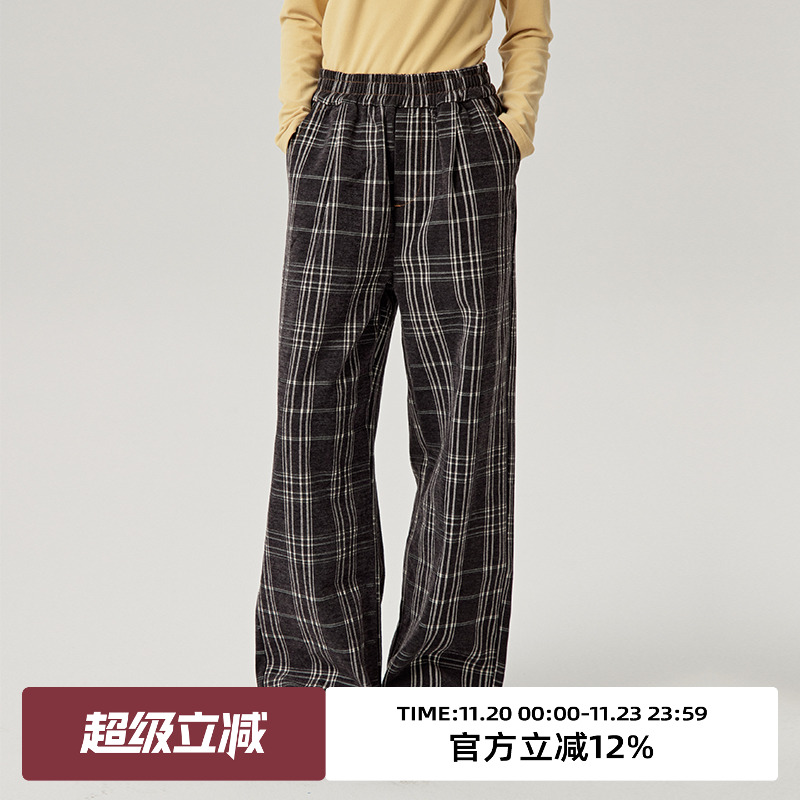 omont蛋挞家高腰休闲裤