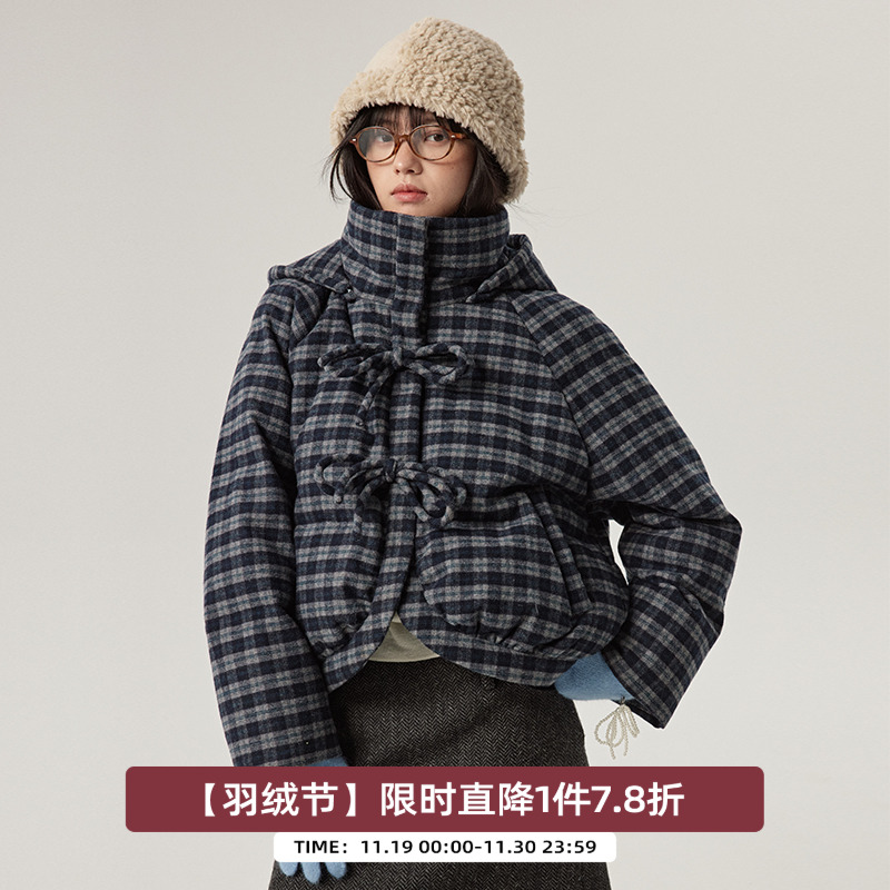 omont蛋挞家短款羽绒服