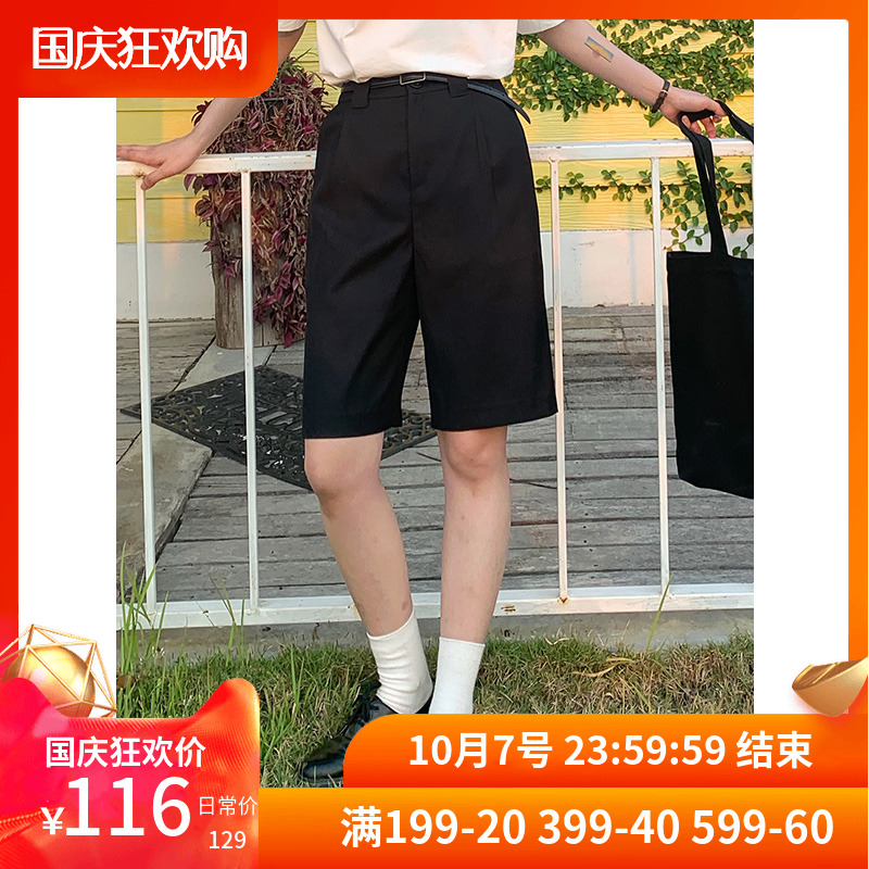 满129.00元可用13元优惠券omont蛋挞家复古宽松高腰直筒裤子