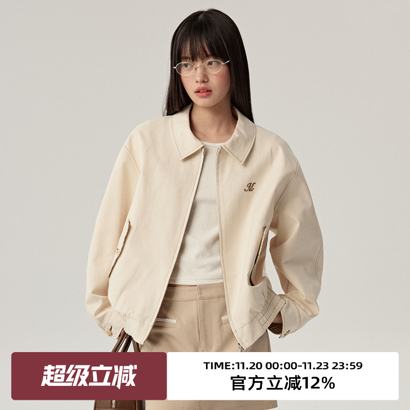 棉麻面料/夹克/刺绣短外套