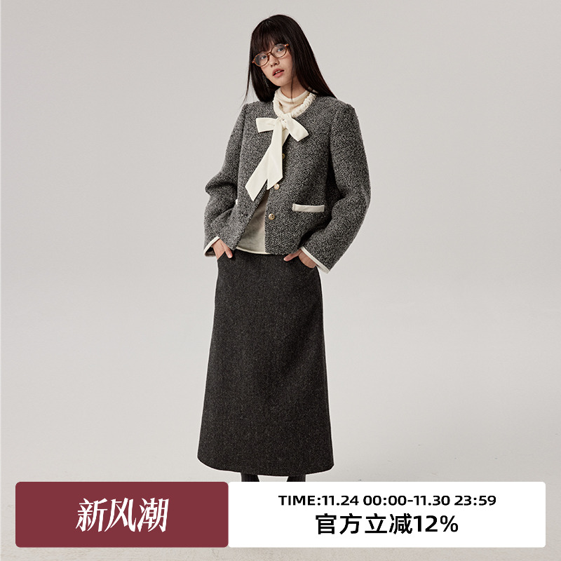 omont蛋挞家直筒半身裙