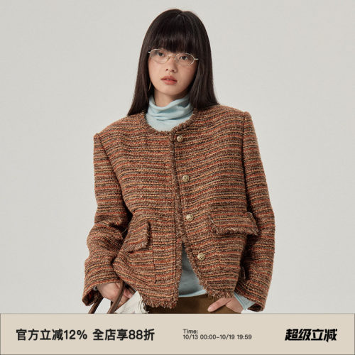 omont蛋挞家小香风短款短外套
