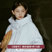 90白鸭绒外套 新保暖中长款 omont蛋挞家 复古连帽羽绒服女冬季