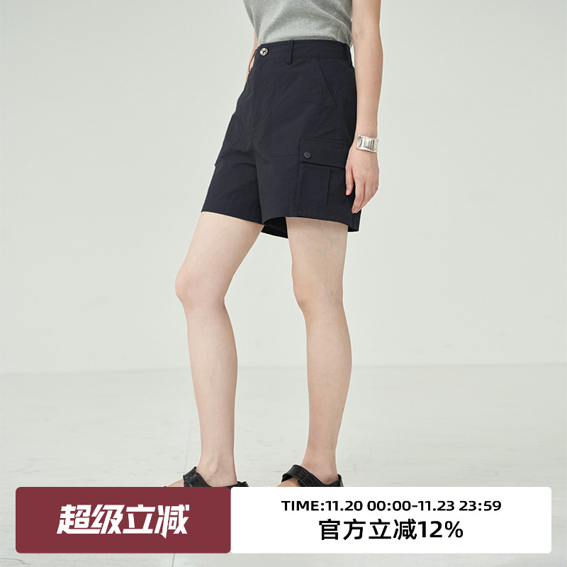 omont蛋挞家高腰短裤休闲裤