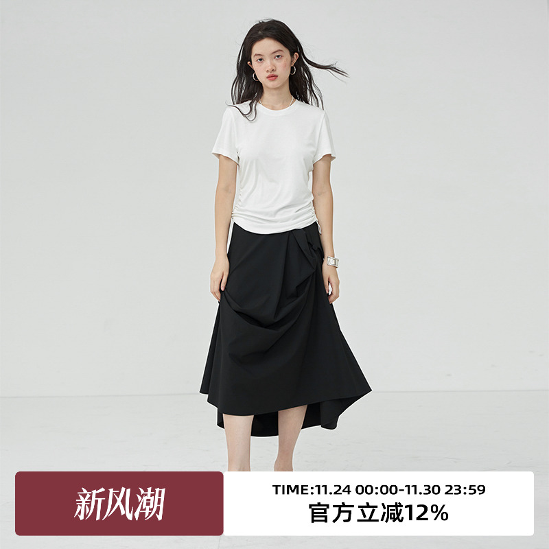 omont蛋挞家1通勤小A型半身裙