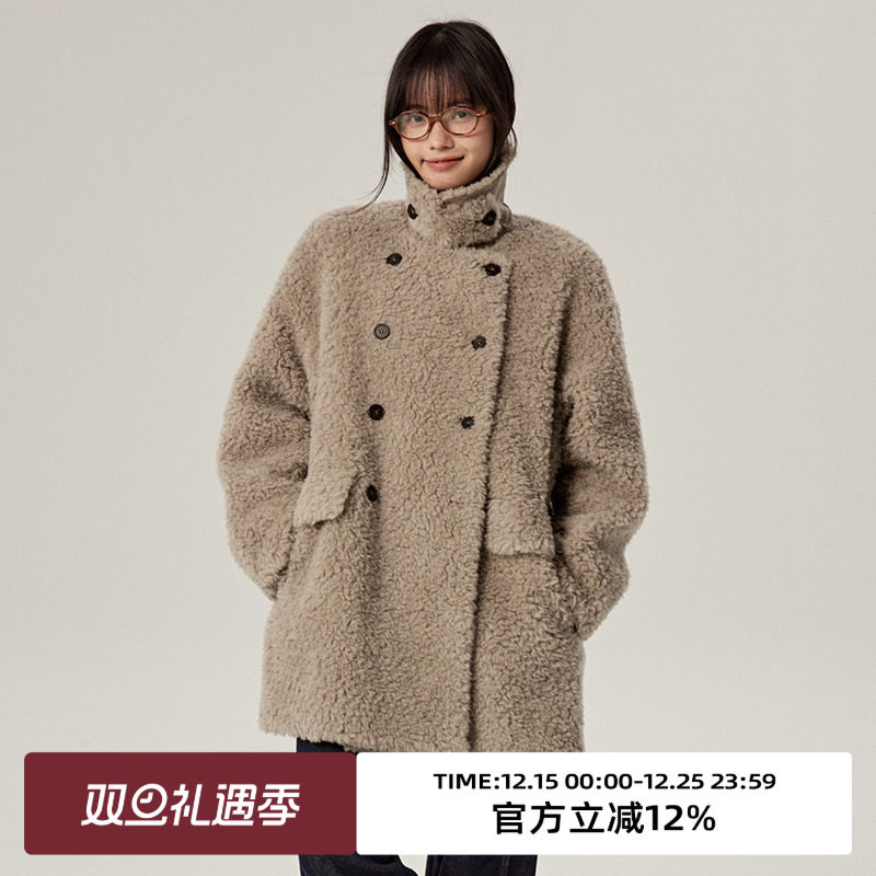 omont蛋挞家全羊毛中长皮草