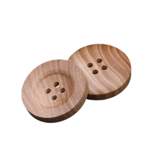 圆形木头纽扣男衣服外套钮扣配件女毛衣呢大衣风衣高档木质大扣子