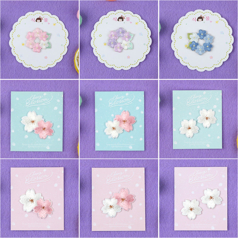 日式和风樱花布贴免缝刺绣贴包包破洞修补贴帽子个性百搭装饰贴花