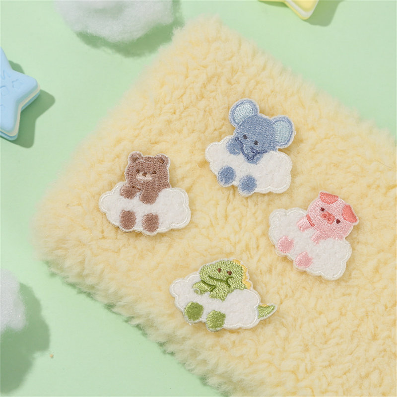 可爱刺绣图案布贴儿童卡通衣服自粘贴衣服破洞免缝修补贴补丁贴布