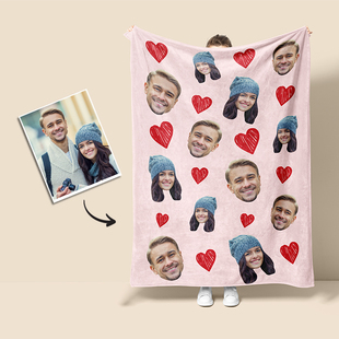 法兰绒毛毯定制空调午睡盖毯情侣亲子宠物明星头像印花绒毯披肩毯
