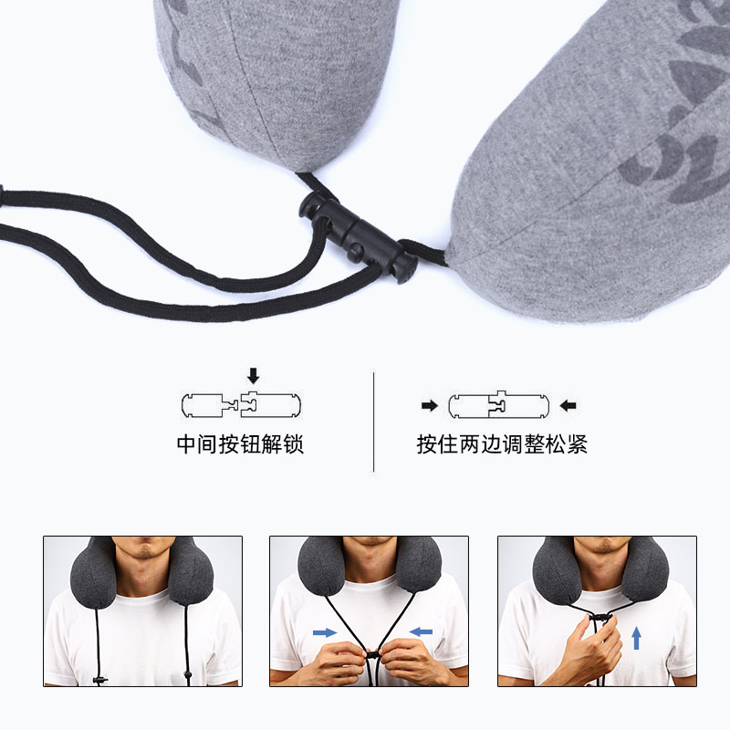 THAILAND LATEX U-SHAPED PILLOW NECK PILLOW NAPPING NECK U-SHAPED NECK PILLOW TRAVEL PORTABLE AIRCRAFT CERVICAL PILLOW