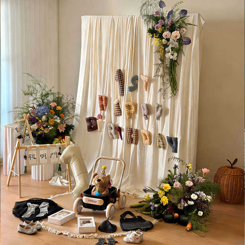 【租聘】布艺字母花艺挂布周岁百天男宝女宝生日布置拍摄道具出租