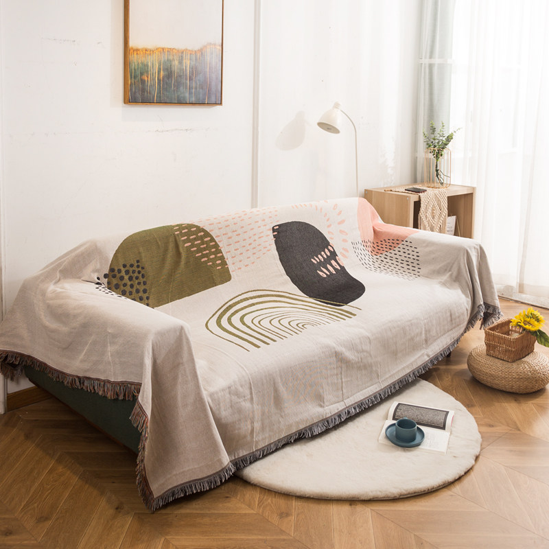 원피스 소파 타올 방진 커버 천 사계절 북유럽 풀 커버 쿠션 유니버설 커버 더스트 커버 심플 레트로 커버 천