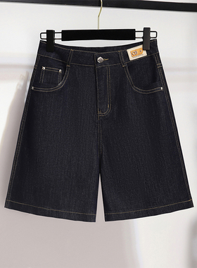 牛仔短裤女夏季薄款高腰显瘦a字阔腿裤2025新款宽松小个子五分裤