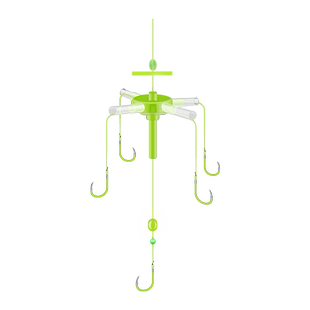 新款浮钓鲢鳙钓组专用翻板钩荧光钩钓水怪方块饵鱼钩海杆浮钓套装