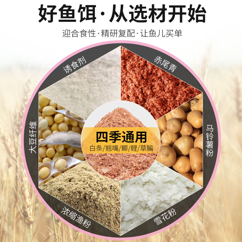 龙王恨一款不正经的白条饵钓鱼饵料鲫鱼野钓鱼饵谷麦窝料打窝鱼食