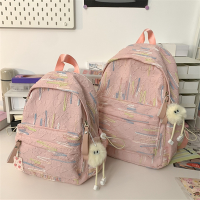 补习上课女双肩包涤纶超轻软